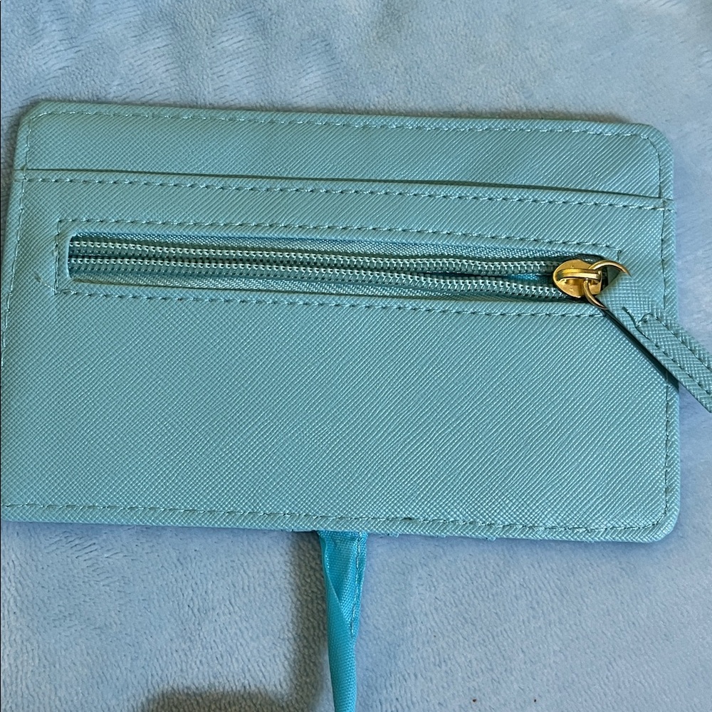 BE FREE Striped Wristlet Wallet – Multicolor with Blue Attached Card Holder - Picture 6 of 14